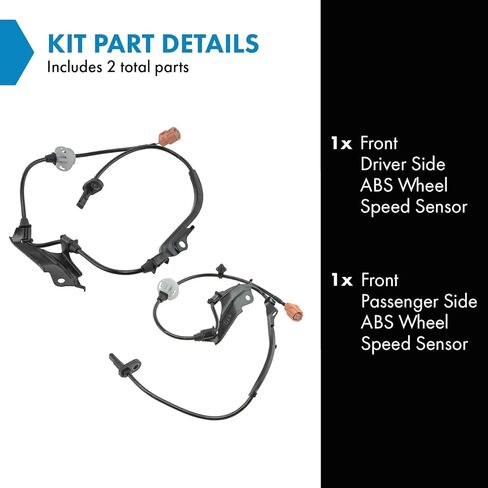 TRQ Front ABS Wheel Speed Sensor Set Compatible with 2004-2008 Acura TSX 2003-2007 Honda Accord in Saudi Arabia