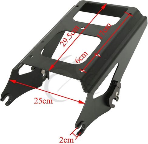 XFMT 5.5 "Razor Tour Pack Trunk W/Backrest Pad & Black Two-Up Mount Rack for Harley Touring Road King Street Glide Glide Electra Glide 2009-2013 in Saudi Arabia