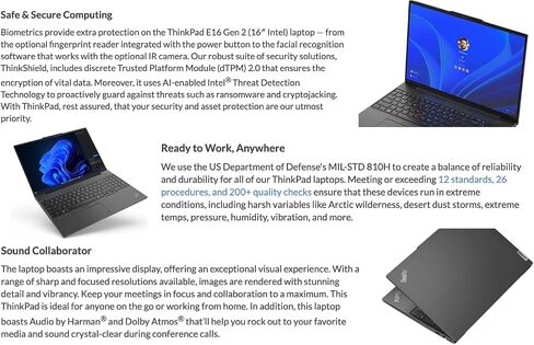 Lenovo ThinkPad E15 Gen 4 15.6 بوصة FHD IPS Business كمبيوتر محمول (Intel i7-1255U، ذاكرة وصول عشوائي 16 جيجابايت، 512 جيجابايت SSD، WiFi 6E، بلوتوث 5.3، Thunderbolt 4، كاميرا ويب، RJ-45، Win 11 Pro) مع موسع منفذ USB DKZ Hub in Saudi Arabia
