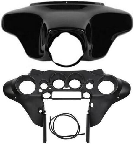 TCT-MOTORPARTS BATWING INNER & OUTER COWL FAIRING FIT for Harley Touring Electra Street Glide 1996-2013 FLHT FLHTC FLHTCU FLHX Black 2012 2011 2006 2005 2005 2003 2003 2002 in Kuwait