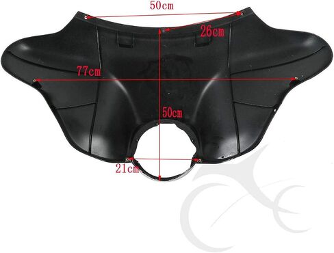 TCT-MOTORPARTS BATWING INNER & OUTER COWL FAIRING FIT for Harley Touring Electra Street Glide 1996-2013 FLHT FLHTC FLHTCU FLHX Black 2012 2011 2006 2005 2005 2003 2003 2002 in Kuwait