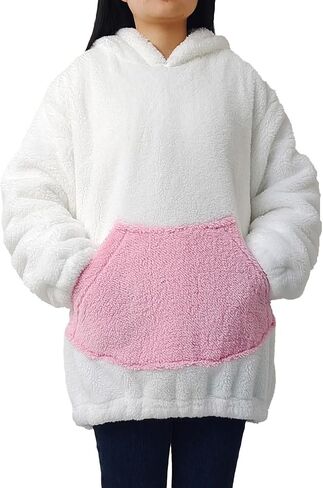 acdiac Cute Cartoon Bunny Or Bear Ears Tail Sweater Hoodie Women's Tops Fun Fluffy Animal Sweatshirt Coat Pullover in Kuwait