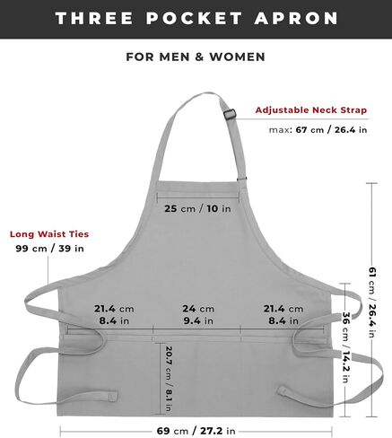 Chef Works Unisex Three Pocket Apron in Saudi Arabia
