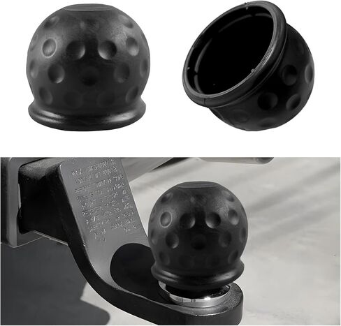 2 PCS Trailer Ball Cover ، كرة قدم مطاطية شديدة التحمل قبعة لجهاز استقبال 2 بوصة ، مضاد للسيارة مقاومة للماء السحب. in Saudi Arabia