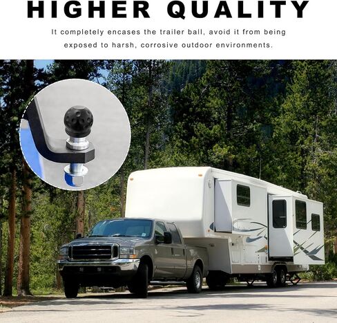 2 PCS Trailer Ball Cover ، كرة قدم مطاطية شديدة التحمل قبعة لجهاز استقبال 2 بوصة ، مضاد للسيارة مقاومة للماء السحب. in Saudi Arabia