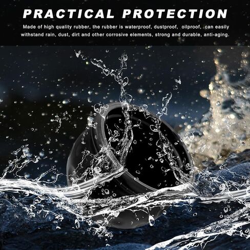 2 PCS Trailer Ball Cover ، كرة قدم مطاطية شديدة التحمل قبعة لجهاز استقبال 2 بوصة ، مضاد للسيارة مقاومة للماء السحب. in Saudi Arabia