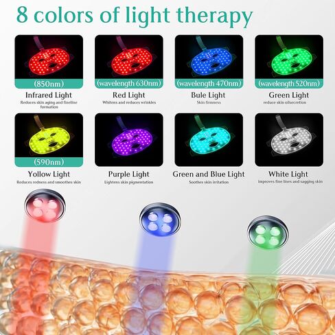 Red Light Therapy Mask, Led Contour Face Mask Light Therapy, 7 Color Red Light Face Mask Portable and Rechargeable, Red Light Therapy At Home and Wireless Led Face Mask[BMask] in Kuwait
