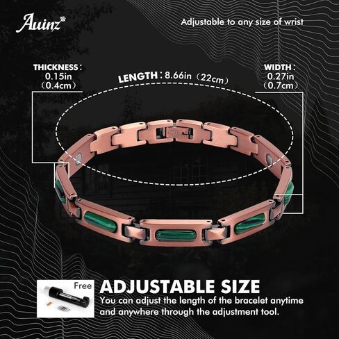 سوار مغناطيسي نقي النحاس النقي للنساء والرجال سوار قابل للتعديل in Kuwait