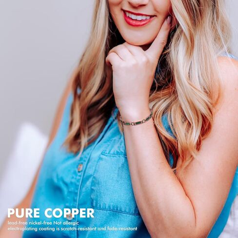 سوار مغناطيسي نقي النحاس النقي للنساء والرجال سوار قابل للتعديل in Kuwait