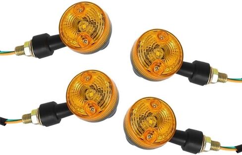 انعطاف أضواء الإشارة 4 × مؤشرات LED 6V مصابيح إشارة انعطاف مصابيح دراجة نارية العنبر أضاءة وميض 6 فولت دراجة نارية الإشارة in Kuwait