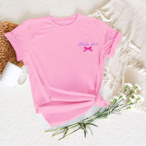 Girls Christian Tees God is Within Her Jesus Shirt for Kids Faith Cute Graphic Bow Tshirt Inspirational Religious Top in Saudi Arabia