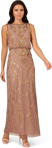 Adrianna Papell Women's Bead Blouson Long Dress in Saudi Arabia