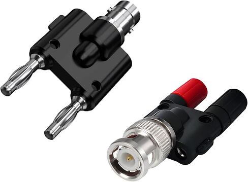 Hantek HT311 BNC إلى محول قابس الموز 4 مم مع 2 تحويل إلى أوضاع تعمل مع راسم الذبذبات (2 قطعة) in Kuwait