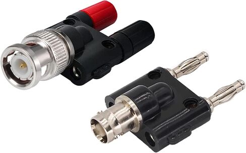 Hantek HT311 BNC إلى محول قابس الموز 4 مم مع 2 تحويل إلى أوضاع تعمل مع راسم الذبذبات (2 قطعة) in Kuwait