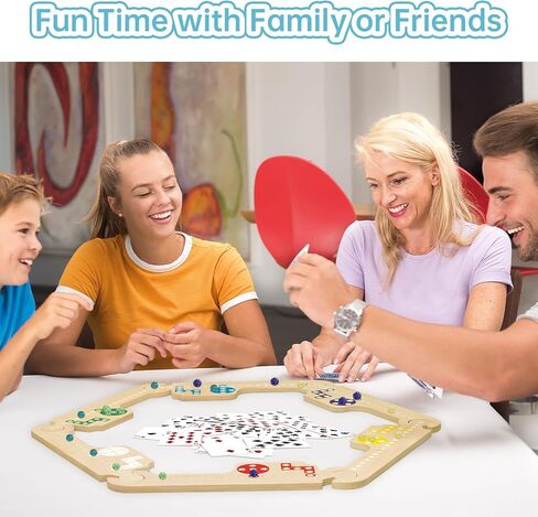Double Sided Marble Board Game, Chinese Checkers & Fast Track Board Game for 2 to 6 Players, 2 in 1 Board Game with 60 Marbles 6 Dice for Friends Family Game Night in Saudi Arabia