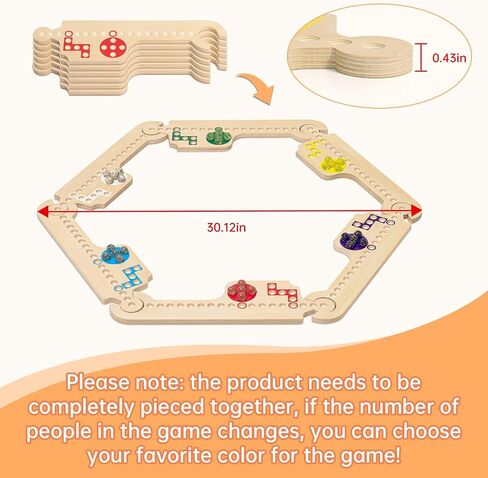 Double Sided Marble Board Game, Chinese Checkers & Fast Track Board Game for 2 to 6 Players, 2 in 1 Board Game with 60 Marbles 6 Dice for Friends Family Game Night in Saudi Arabia