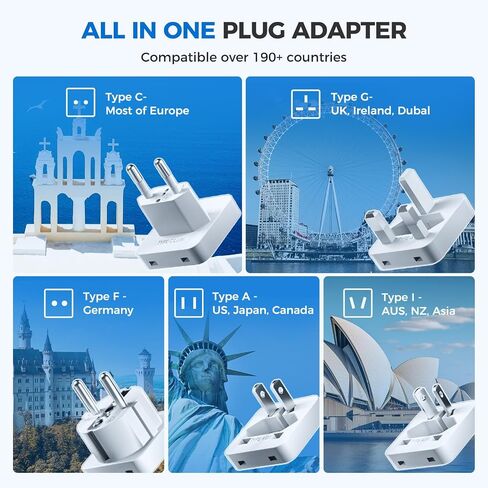 DOACE 350W 220V to 110V Converter for European Travel, Cordless Voltage Converter US to Europe for Using Most U.S. Travel Devices Abroad- Hair Straightener Curler Shaver Toothbrush Laptop Camera Phone in Kuwait