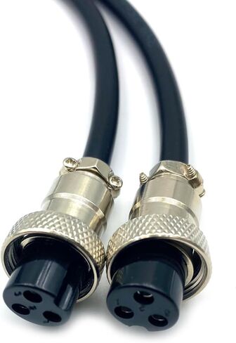 3.28 ft GX16 3 Pin Double Female Head Aviation Cordset, GX16 3Pins Female to Female Connector Electrical Cable Panel Mount Circular Metal Aviation Adapter Cordset for Ships 18AWG (1meter) in Saudi Arabia