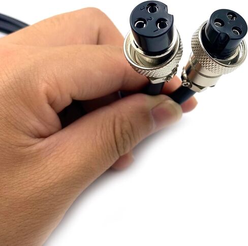 3.28 ft GX16 3 Pin Double Female Head Aviation Cordset, GX16 3Pins Female to Female Connector Electrical Cable Panel Mount Circular Metal Aviation Adapter Cordset for Ships 18AWG (1meter) in Saudi Arabia