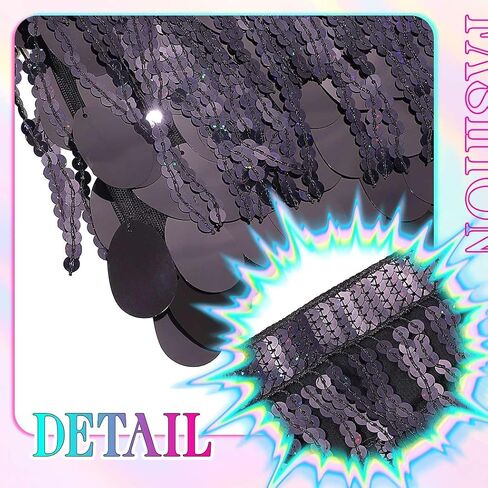 Twinklede Sparkly Fringe Fringe Skirt Mermaid Rave Belly Dance Wrapts for Women in Saudi Arabia
