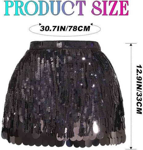 Twinklede Sparkly Fringe Fringe Skirt Mermaid Rave Belly Dance Wrapts for Women in Saudi Arabia