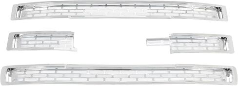 kuafu 4pcs الشبكة الأمامية Chrome insert متوافق مع 2014-2015 GMC Sierra 1500 قاعدة SLT in Saudi Arabia