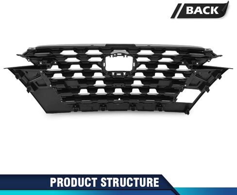 Pit66 Grille Chrome Shell W/Black Insert Plastic متوافق مع Nissan Sentra 2013-2015 More Pumper Grill 623103RM0A ، NI1200253 in Saudi Arabia