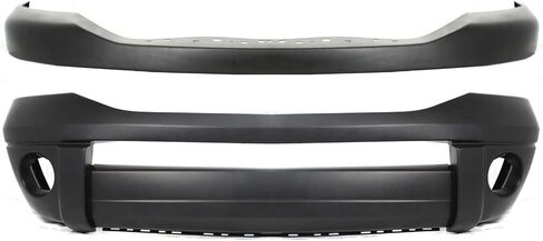 Garage-Pro Front Bumper Cover Set Upper and Lower Textured Upper Primed Lower Compatible With 2006-2009 Dodge Ram 1500 2500 3500 - For Models With 2-Piece Type Bumper in Saudi Arabia