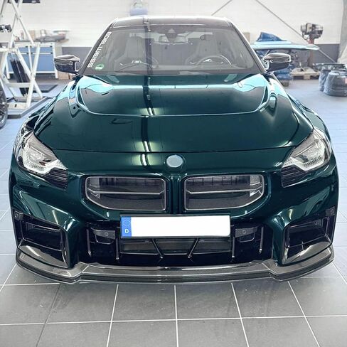 طقم الشفاه الأمامي للسيارة الموفقات لـ BMW 2 Series M2 G87 2023-2025 Gloss Black Carbon Carbon Look in Kuwait