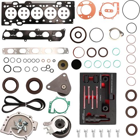 مجموعة حشية رأس أسطوانة المحرك، متوافقة مع فولفو S60/V60/ V60 Cross Country/XC60/C30/C70/S40/V50 2.5L L5 DOHC توربو 2004-2015#OE B5254T12 B5254T7 B5254T5 B5254T3 HGS4504 HS54547 in Kuwait
