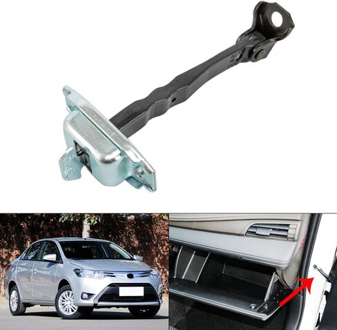 Car Door Stay Check Strap Stopper Front/Rear Left=Right for Toyota Vios 2014 2015 2016 2017 2018 2019 68610-0D120 68630-0D160(Black-Rear) in Saudi Arabia