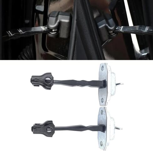 Car Door Stay Check Strap Stopper Front/Rear Left=Right for Toyota Vios 2014 2015 2016 2017 2018 2019 68610-0D120 68630-0D160(Black-Rear) in Saudi Arabia