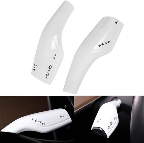 Car Wiper Shift Lever Cruise Cruise Cover Cover Deving Wheel Decoration Decoration ABS for Tesla Model 3 Model Y 2017-2023 (Black) in Saudi Arabia