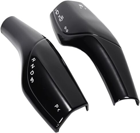 Car Wiper Shift Lever Cruise Cruise Cover Cover Deving Wheel Decoration Decoration ABS for Tesla Model 3 Model Y 2017-2023 (Black) in Saudi Arabia
