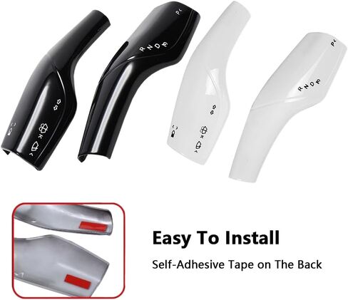 Car Wiper Shift Lever Cruise Cruise Cover Cover Deving Wheel Decoration Decoration ABS for Tesla Model 3 Model Y 2017-2023 (Black) in Saudi Arabia