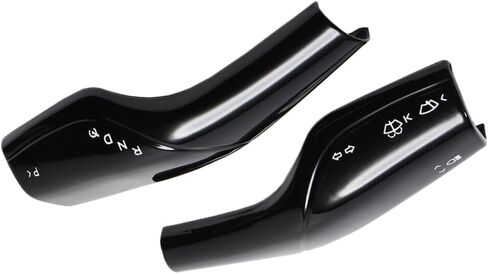 Car Wiper Shift Lever Cruise Cruise Cover Cover Deving Wheel Decoration Decoration ABS for Tesla Model 3 Model Y 2017-2023 (Black) in Saudi Arabia