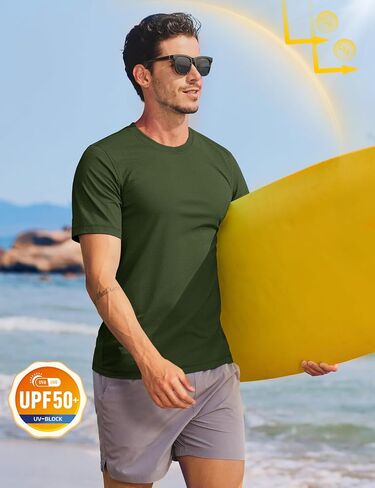 TACVASEN Men's T-Shirts Short Sleeve UPF50+ Mositure Wicking Shirts Lightweight Cooling Crew Neck Tshirt in Kuwait
