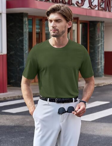 TACVASEN Men's T-Shirts Short Sleeve UPF50+ Mositure Wicking Shirts Lightweight Cooling Crew Neck Tshirt in Kuwait