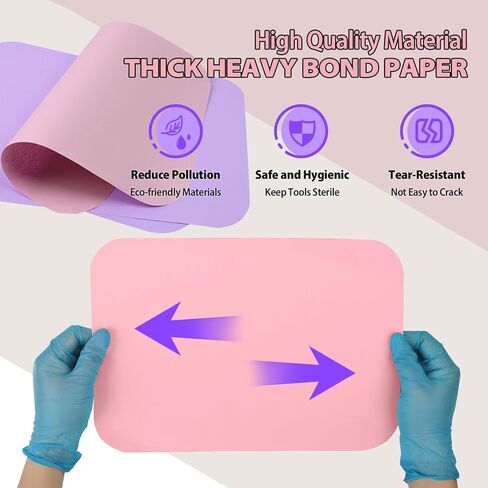1000PCs Dental Grade Scudo Premium Paper Tray Covers Size B (8.5"x12.5") by VASTMED | Disposable Tray Covers for Dental Tray, Sterile Tattoo Tray, Surgery Tray in Kuwait