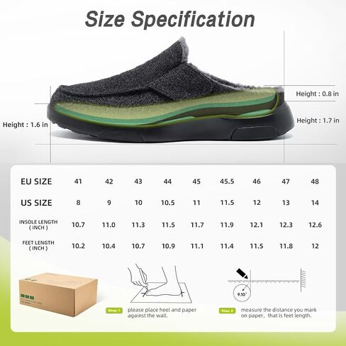 أحذية مشي رجالية من OrthoComfoot لتقويم العظام مع دعم للقوس: أحذية بدون كعب سهلة الارتداء لالتهاب اللفافة الأخمصية، قباقيب كاجوال للقدم المسطحة مزودة بخطاف وحلقة لتخفيف آلام القدم والكعب in Saudi Arabia