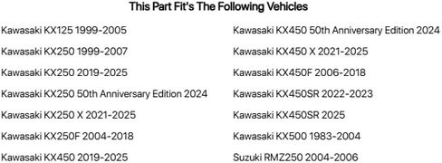 TUSK Motor Motorcycle KIT-خلفية 19 "Spoke Spoke/Silver Nipple متوافقة مع Kawasaki KX250 1999-2007/KX250F 2004-2025/KX450 2006-2025 in Saudi Arabia