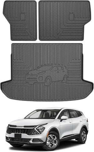 Mixsuper Backrest Mat Cargo Liner لعام 2017-2022 Kia Sportage و Trunk Mat و Backrest Mat للملحقات الرياضية جميعها in Saudi Arabia