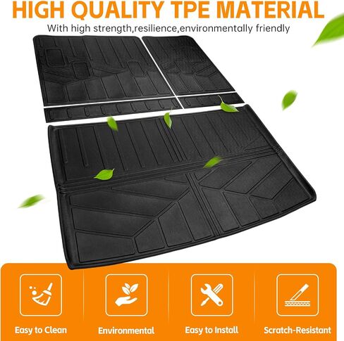 حصيرة شحن متوافقة مع 2021-2025 Chevy Suburban/GMC Yukon XL Cargo Liner Backrest Prestector Seatector for Chevrolet Suburban/GMC Yukon XL Accessories (21-25 Suburban/Yukon XL) in Kuwait