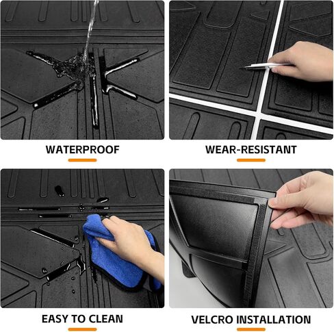 حصيرة شحن متوافقة مع 2021-2025 Chevy Suburban/GMC Yukon XL Cargo Liner Backrest Prestector Seatector for Chevrolet Suburban/GMC Yukon XL Accessories (21-25 Suburban/Yukon XL) in Kuwait