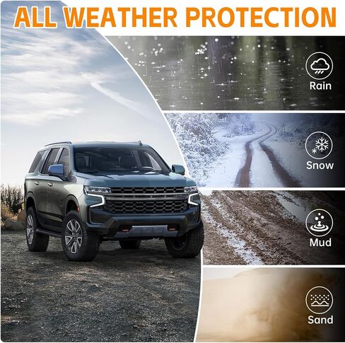 حصيرة شحن متوافقة مع 2021-2025 Chevy Suburban/GMC Yukon XL Cargo Liner Backrest Prestector Seatector for Chevrolet Suburban/GMC Yukon XL Accessories (21-25 Suburban/Yukon XL) in Kuwait