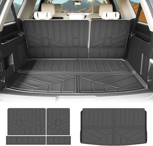 حصيرة شحن متوافقة مع 2021-2025 Chevy Suburban/GMC Yukon XL Cargo Liner Backrest Prestector Seatector for Chevrolet Suburban/GMC Yukon XL Accessories (21-25 Suburban/Yukon XL) in Kuwait