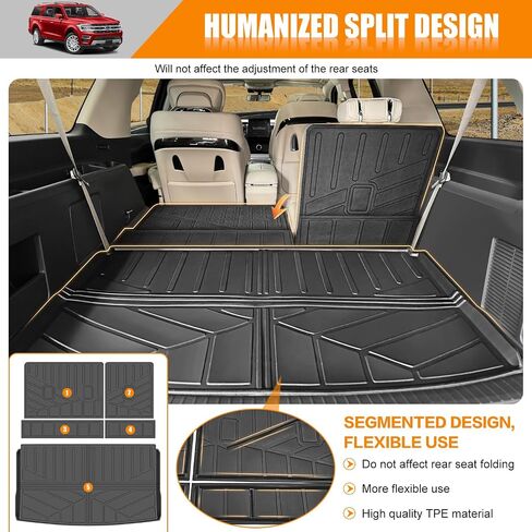 حصيرة شحن متوافقة مع 2021-2025 Chevy Suburban/GMC Yukon XL Cargo Liner Backrest Prestector Seatector for Chevrolet Suburban/GMC Yukon XL Accessories (21-25 Suburban/Yukon XL) in Kuwait