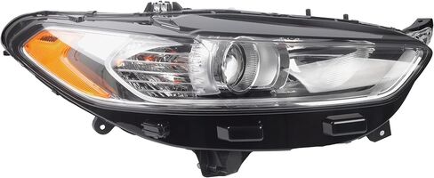 المصابيح الأمامية للهالوجين Dasbecan مع المصابيح المتوافقة مع Ford Fusion 2013-2016 Right Side Side Chrome Projector Assembly استبدال# FO2502304 in Kuwait