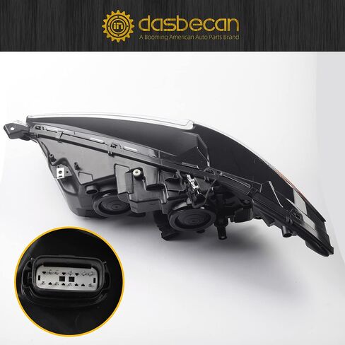 المصابيح الأمامية للهالوجين Dasbecan مع المصابيح المتوافقة مع Ford Fusion 2013-2016 Right Side Side Chrome Projector Assembly استبدال# FO2502304 in Kuwait