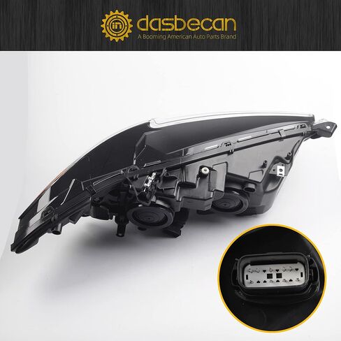 المصابيح الأمامية للهالوجين Dasbecan مع المصابيح المتوافقة مع Ford Fusion 2013-2016 Right Side Side Chrome Projector Assembly استبدال# FO2502304 in Saudi Arabia